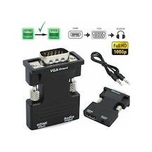 Hdmi To Vga Kablo Çevirici Dönüştürücü + Ses Destekli Mg-2163 (468077392)