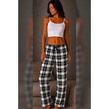 Made By Me Pamuklu Modal Compact Premium Pijama Altı Siyah - Beyaz