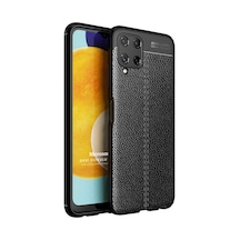 Microsonic Samsung Galaxy Uyumlu A22 4G Kılıf Deri Dokulu Silikon