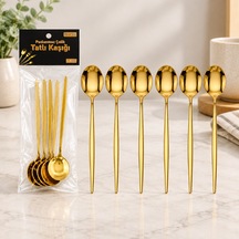 Altın Renk Tatlı Kaşığı 13cm Çok Renkli