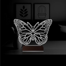 Luvivia Kelebek 3d Lamba - Masa Gece Lambası Şeffaf