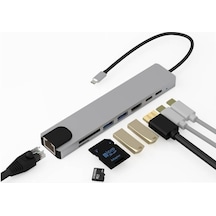Type C To Ethernet, Hdmi Çoklu Kart Okuyucu 2Xusb 3.0 Hub Usb C (518945865)