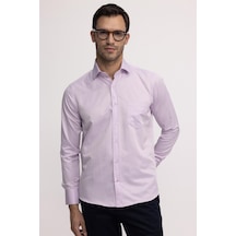 Tudors Klasik Fit Rahat Kesim Düz Erkek Gömlek-23073-Pembe