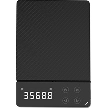 8kg Çift Kapasiteli Usb Şarjlı Mutfak Terazi, 5 Birim Dönüştürülebilir, Led Ekranlı, Toplama/azaltma/derleme/tarihçe Özellikli Taşınabilir Dijital Terazi Siyah Siyah