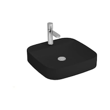Newarc Loft Tezgah Üstü Batarya Delikli Lavabo Parlak Siyah