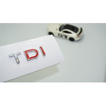 Dk Tuning Tdi Çift Kırmızı Bagaj Krom Abs Yazı Logo Volkswagen İl