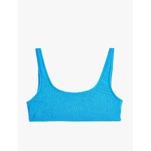 Koton Dokulu Kalın Askılı U Yaka Spor Bikini Üstü Mavi 6sak10216mm