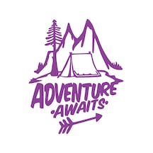 Adventure Awaits Sticker 17x17 Cm Mor