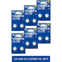 Cr 2032 Lityum Düğme Pil 6'lı Set