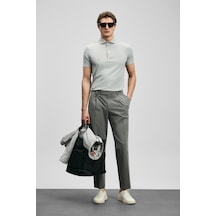 Lufian Nalon Smart Erkek Chino Pantolon Slim Fit Açık Gri Açık Gri 111190365100180