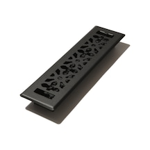 2 İnch 12 İnç Gotik Black Steel Floor Register, Agh212-blk