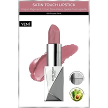 Uzun Süre Kalıcı Nemlendirici Pürüzsüz Etkili Yarı Mat Ruj Satin Touch Lipstick 819 Russet Pink Çok Renkli