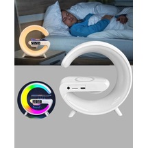 Çok Fonksiyonlu Akıllı Masa Lambası 15w Kablosuz Şarj İle Çok renkli