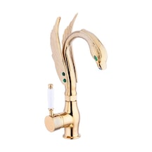 Altın Zümrüt Taşlı Ördek Kuğu Mutfak Ve Lavabo Eviye Bataryası