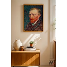 Van Gogh Otoportre, Ahşap Çerçeveli Duvar Tablosu - Sanatsever Hediyesi