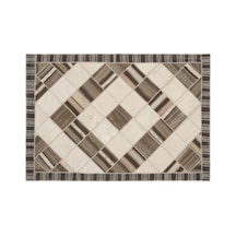 El Dokuması Patchwork Vintage Yün-pamuk Çizgili Halı 1493 210 X 303 Cm Çok Renkli