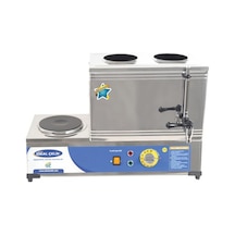 İdeal Çelik Elektrikli Pleytli Çay Ocağı - 2 Demlik 25lık -Demliksiz