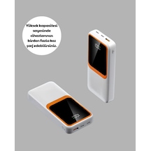 10000 - 893 - Mah Hızlı Şarj Destekli Powerbank Hafif, Kompakt - Ece-umay - Ve Güvenli Beyaz