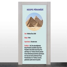 Dünyanın 7 Harikası - Keops Piramidi Kapı Giydirme
