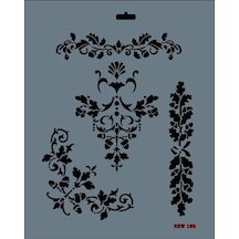 Rich New Seri N-105 Stencil 35X25 Cm
