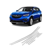 Opel Grandland 2017+ Paslanmaz Krom Cam Çerçeve Çıtası Seti 48612