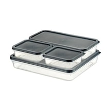 4 Adet Buzdolabı Ve Derin Dondurucu Saklama Kabı Seti, Fresh Box, Dolap Düzenleyici Ve Buz Dolabı Organizeri, Bpa İçermeyen Pp Plastik,gıdaları Taze Tutma,mutfak Düzenleyici Gri