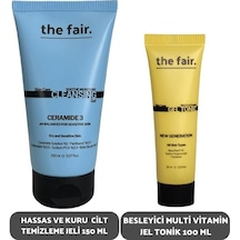 The Fair Hassas ve Kuru Ciltler için Temizleme Jeli 150 ML + Besleyici Multi Vitamin Jel Tonik 100 ML