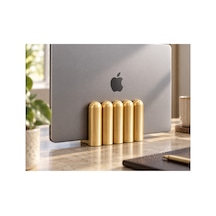 Dora Dekoratif Dikey Macbook Standı - Metalik Altın