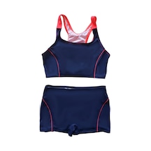 Endeep Kız Çocuk Şortlu Lacivert Yüzücü Bikini Takımı Lacivert