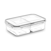 2 Bölmeli 1+1 Litre Kilitli Kapaklı Erzak Saklama Kabı Lc-525 Go53/01513