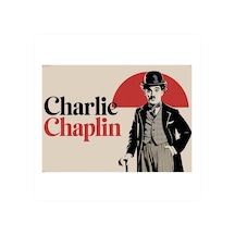 Charlie Chaplin Retro Posteri Dekoratif Mdf Tablo