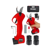 Steiner 128 Vf 10 Ah Kömürsüz Motor Akülü Bağ Makası Çantalı Krmz