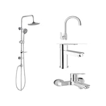 Mare Banyo + Lavabo +mutfak Bataryası Ve Tema 53230 Krom
