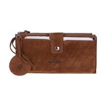 Bloominbag Camel Still Lozan Hakiki Süet Çapraz Askılı Telefon Bölmeli Cüzdan Çanta Kahverengi