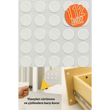 112 Li 14mm Yapışkanlı Şeffaf Silikon Ses Stoperi Dolap Çekmece Tamponu Koruyucu Diğer