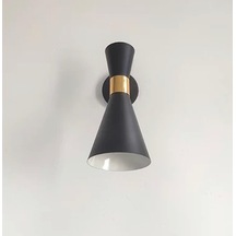 Rsylight Retro Rustik Dekoratif Metal Siyah Mafsallı Vintage Aplik Siyah