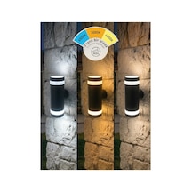 Siyah Yuvarlak Kasa 18w Renk Seçimli Led Duvar Apliği Siyah - 942747485 Siyah