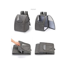 Havalandırmalı Büyük Kapasiteli Evcil Hayvan Sırt Çantası Mavi