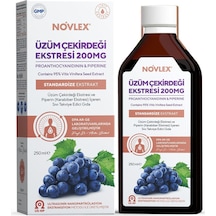 Novlex Üzüm Çekirdeği Eki ve Piperin Takviye Edici Gıda 250 ML