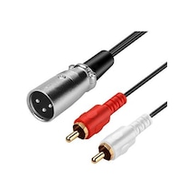 Ses Kablosu - Xlr Erkek - 2 Rca Erkek - 1.5 Metre - Standard