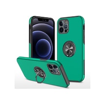 Apple iPhone Uyumlu 12 Pro Kılıf Elit Yüzüklü Kapak - Yeşil Bzsxx00 1