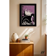 Tokyo Revengers Senju Poster, Siyah Çerçeveli Duvar Tablosu - Anime Severlere Özel Hediye