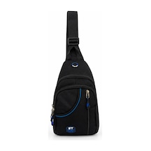 Seventeen Unisex Spor Çok Bölmeli Çapraz Askılı Body Bag Siyah-mavi