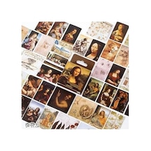 Leonardo Da Vinci Temalı Sticker Seti, 45 Adet, Bullet Journal İçin