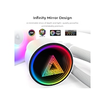 Lightflow Argb 360 Beyaz Ultra Sessiz Aıo Sıvı Cpu Soğutucu, 3100 Rpm Pompa, Üçlü Sessiz Fanlar, Üstün Isı Dağılımlı Yüksek Verimli Radyatör, Intel Ve Amd Uyumlu
