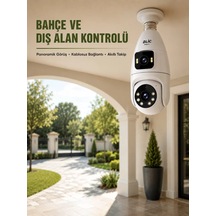 Wi-fi Ampul Kamera Sistemi Gece Görüşlü Çift Lens Mh-hs0206-6473