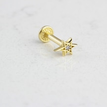 Glorria Altın Kutup Yıldızı Tragus Piercing Çok Renkli