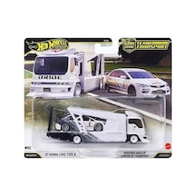 Hot Wheels Premium Team Transport 93 Brıde 07 Honda Civic Type R & Kousoku Hauler- Flf56-jhx94