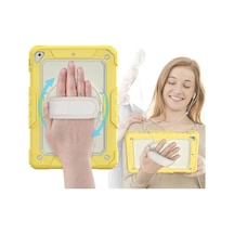 Vaveni İpad 5 Air 9.7 Kılıf Strap New Tablet Kapak - Sarı Arz
