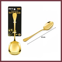 Storeşahin Metal Servis Kaşığı Altın Renk Shn0720